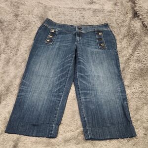 Chico's Platinum Classic Blue Cropped Jeans Size .5 (S/6)